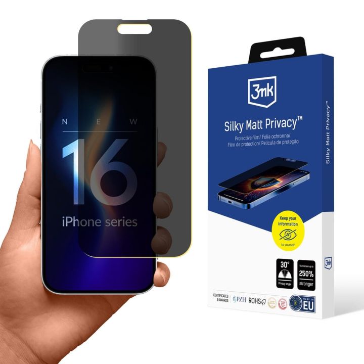 3MK Iphone Privacy Ματ Screen Protector (Apple iPhone 16 - 3mk)