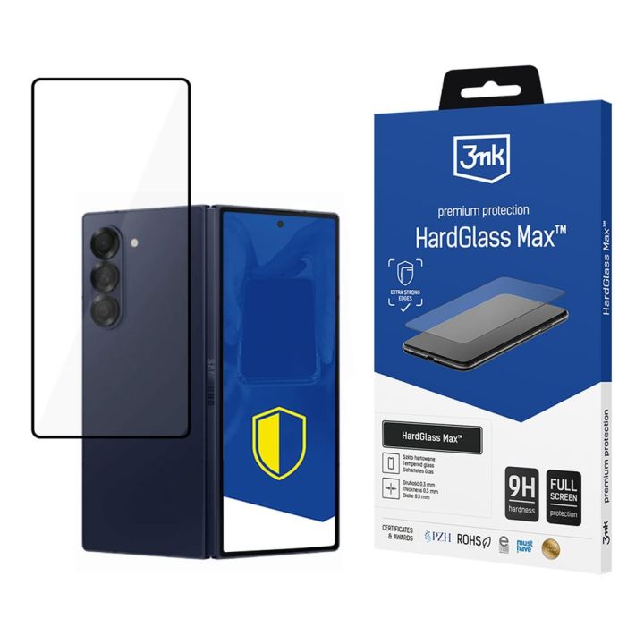 3MK Hardglass Max Black 0.3mm Tempered Glass Μαύρο (Galaxy Z Fold6)