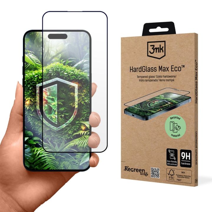 3MK Hardglass Max Eco Grs Cu 1304127 Full Face Tempered Glass (iPhone 15)