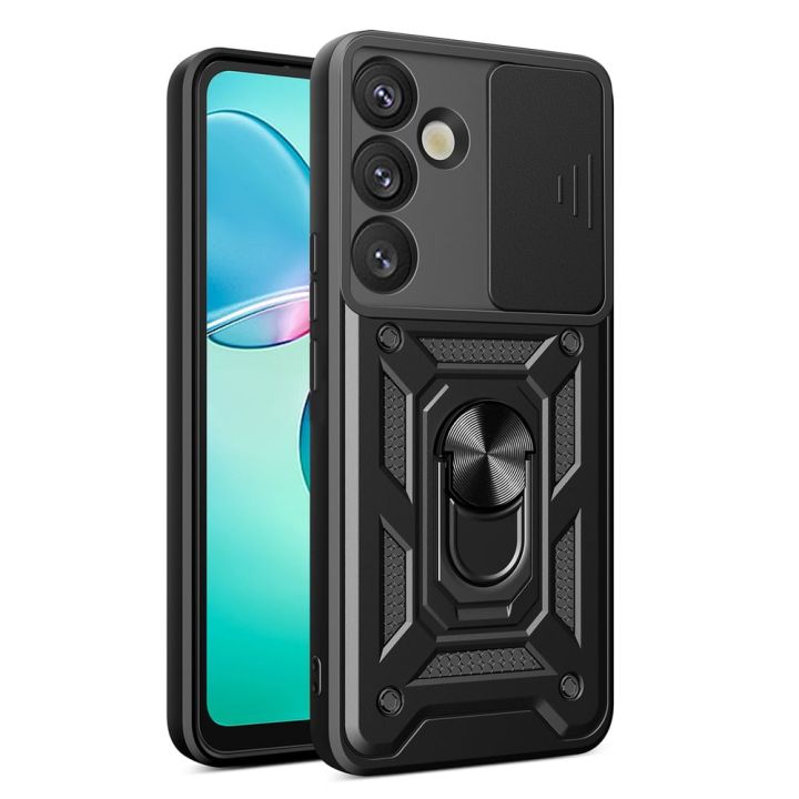 Hurtel Hybrid Back Cover Μεταλλικό Μαύρο (Galaxy S25+)