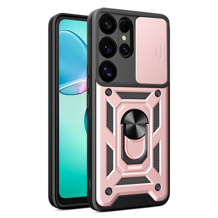 Hurtel Hybrid Back Cover Μεταλλικό Ροζ (Galaxy S25 Ultra)