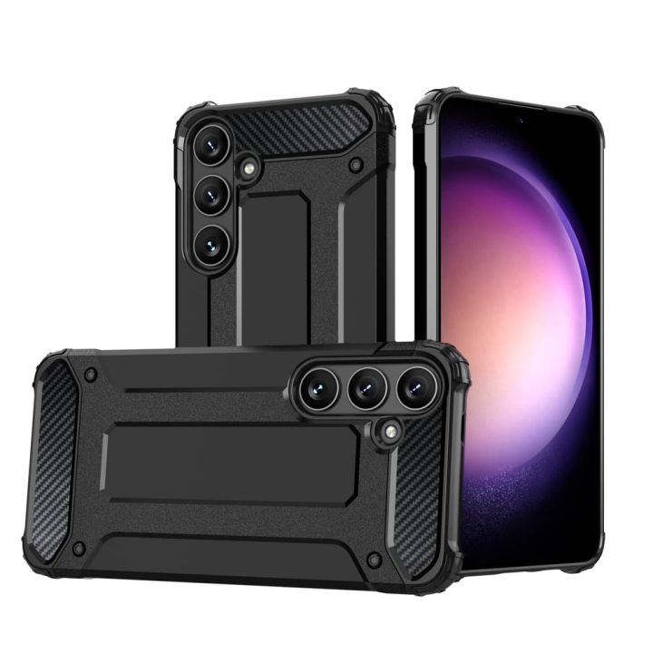 Hurtel Hybrid Back Cover Σιλικόνης / Πλαστικό Μαύρο (Galaxy S24 FE)