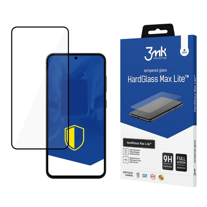 3MK Hardglass Max Lite 0.3mm Tempered Glass Μαύρο (Samsung Galaxy S25+, 3mk)