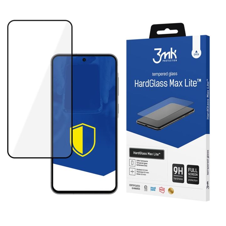 3MK Hardglass Max Lite Black 0.3mm Tempered Glass Μαύρο (Samsung Galaxy A36 5G, 3mk)