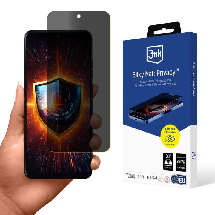 3MK Silky Matt Privacy Privacy Ματ Screen Protector (Motorola Moto E15, 3mk)