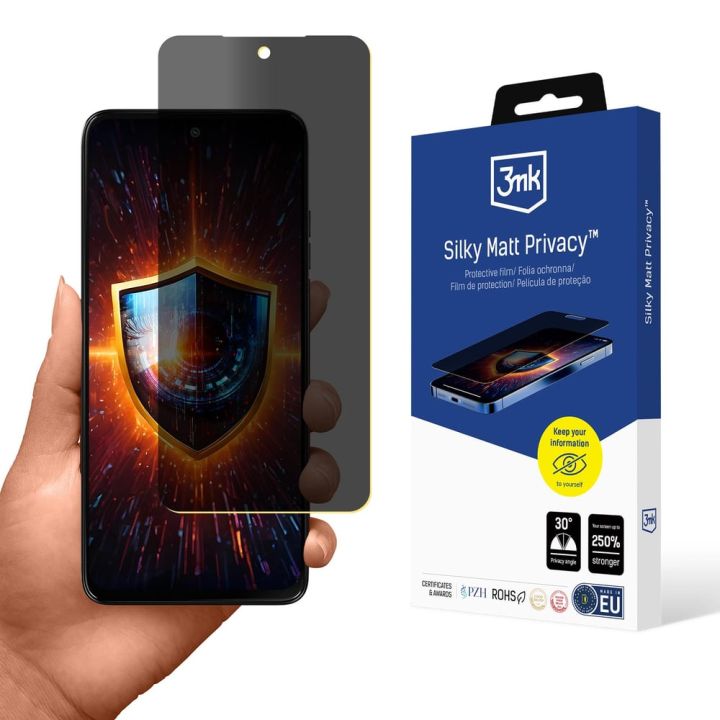 3MK Silky Matt Privacy Privacy Ματ Screen Protector (Motorola Moto G15, Motorola Moto G15 Power)