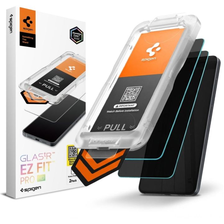 Spigen Glass.tr Ez Fit Pro Hd Privacy Tempered Glass 2τμχ Μαύρο (Galaxy S26+)