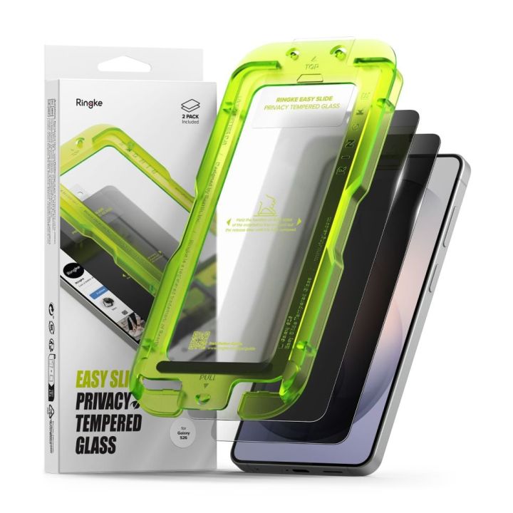 Ringke Easy Slide Privacy Tempered Glass 2τμχ Μαύρο (Galaxy S26)