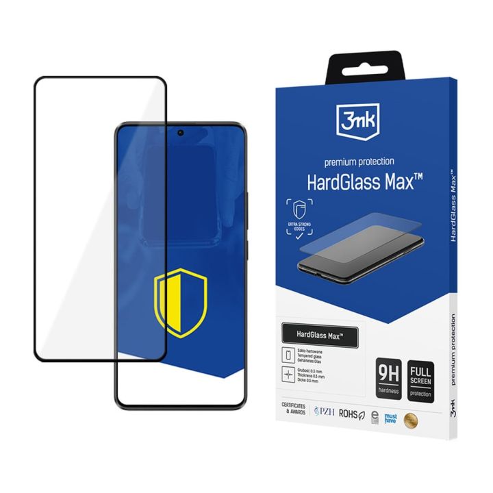 3MK Hardglass Max Full Face Tempered Glass Μαύρο (Poco X6 Pro)