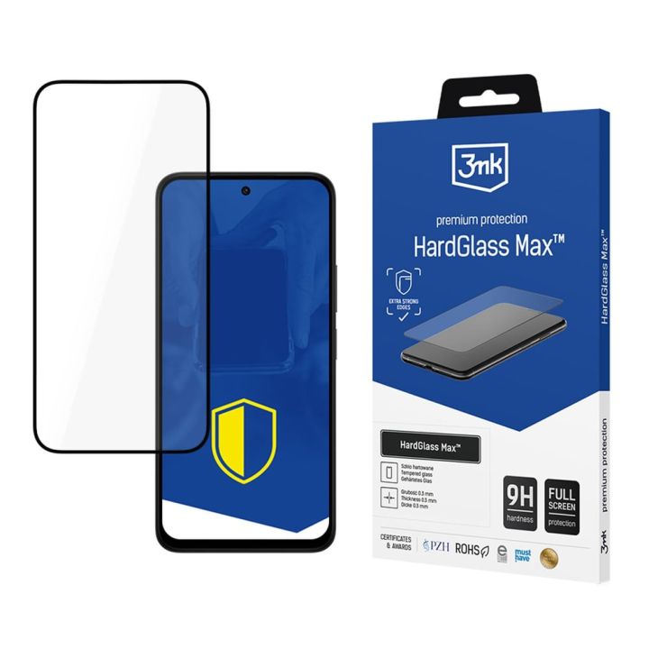 3MK Hardglass Max Full Face Tempered Glass Μαύρο (Redmi 15)