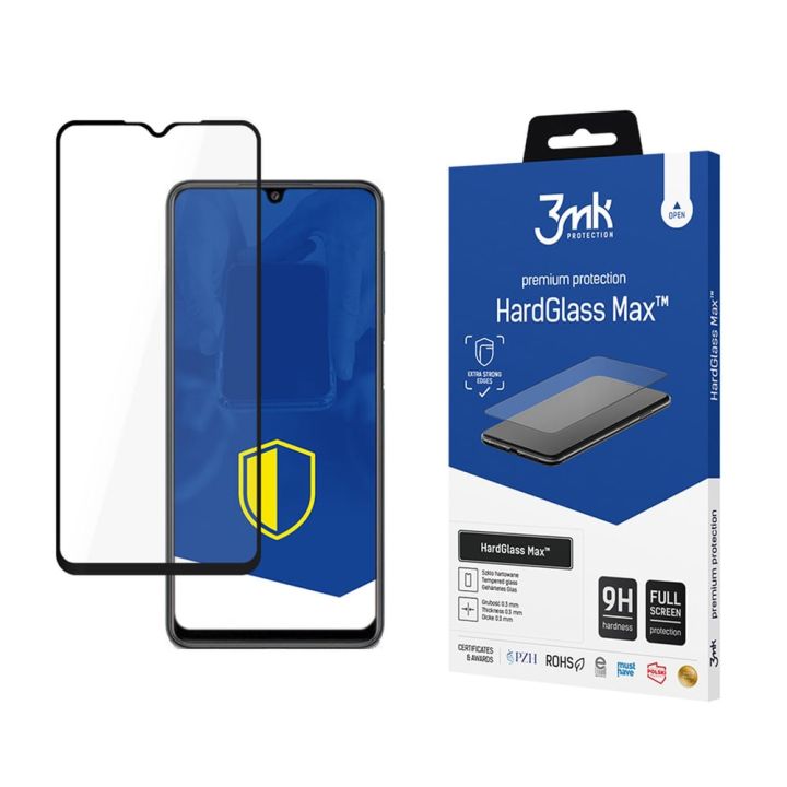 3MK Hardglass Max Full Face Tempered Glass Μαύρο (Galaxy M22)