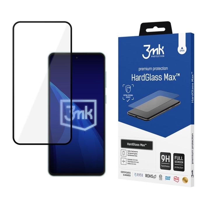 3MK Hardglass Max Full Face Tempered Glass Μαύρο (Galaxy M55)