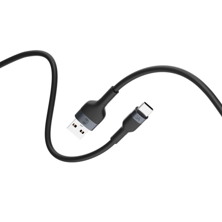Forever USB 2.0 Cable USB-C male - USB-A Μαύρο 1m