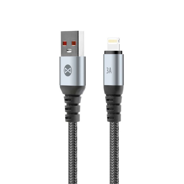 Forever Braided USB-A to Lightning Cable Μαύρο 1m