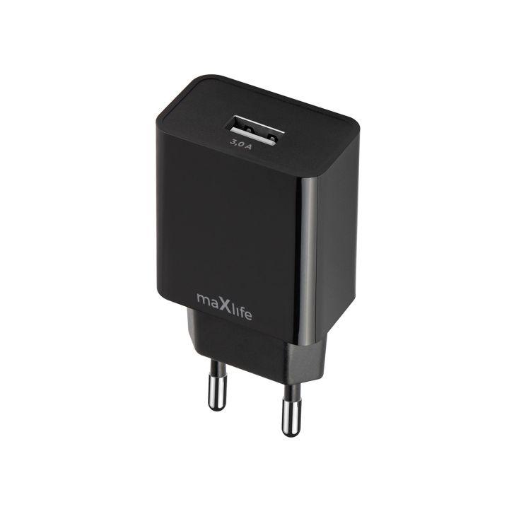 Maxlife Φορτιστής Χωρίς Καλώδιο με Θύρα USB-A 15W Μαύρος (MXTC-11)