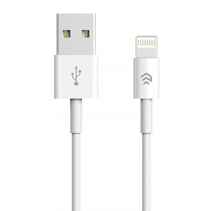 Devia USB-A to Lightning Cable Λευκό 1m (DVCB-986650)