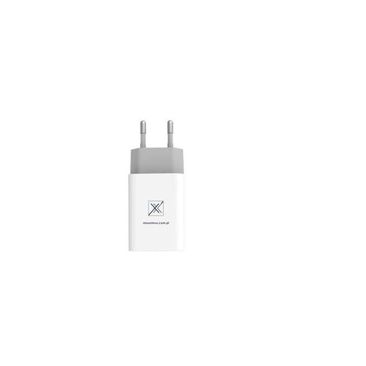 Maximus Φορτιστής με 2 Θύρες USB-A και Καλώδιο micro USB Λευκός