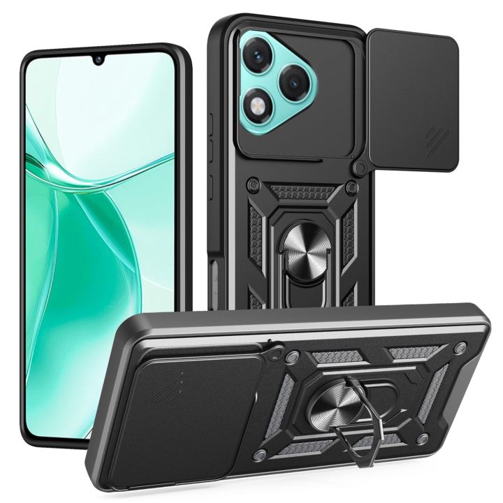 TelForceOne Defender Slide Back Cover Πλαστικό / Σιλικόνης Μαύρο (Honor 400 Lite)