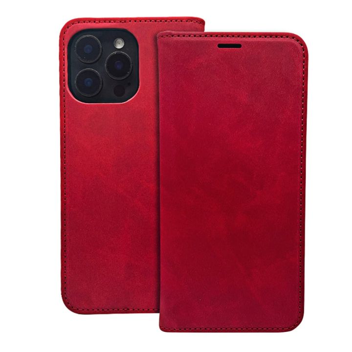 TelForceOne Smart Suede Back Cover Δερματίνης / Σιλικόνης Κόκκινο (iPhone 17e / 16e)