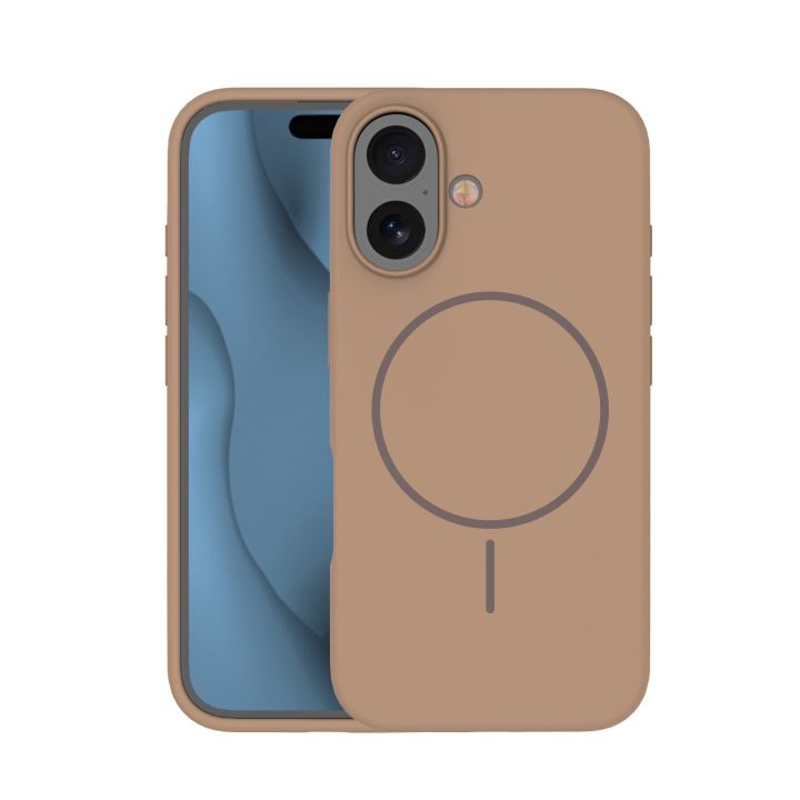TelForceOne Silicone Thin Mag Back Cover Σιλικόνης Καφέ (iPhone 17e / 16e)