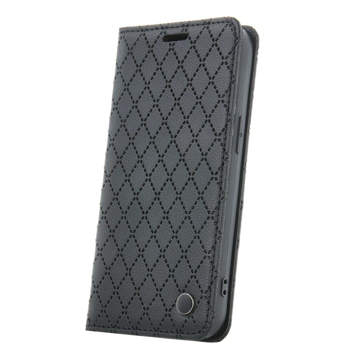 TelForceOne Smart Caro Back Cover Δερμάτινο Μαύρο (Galaxy S25 FE)