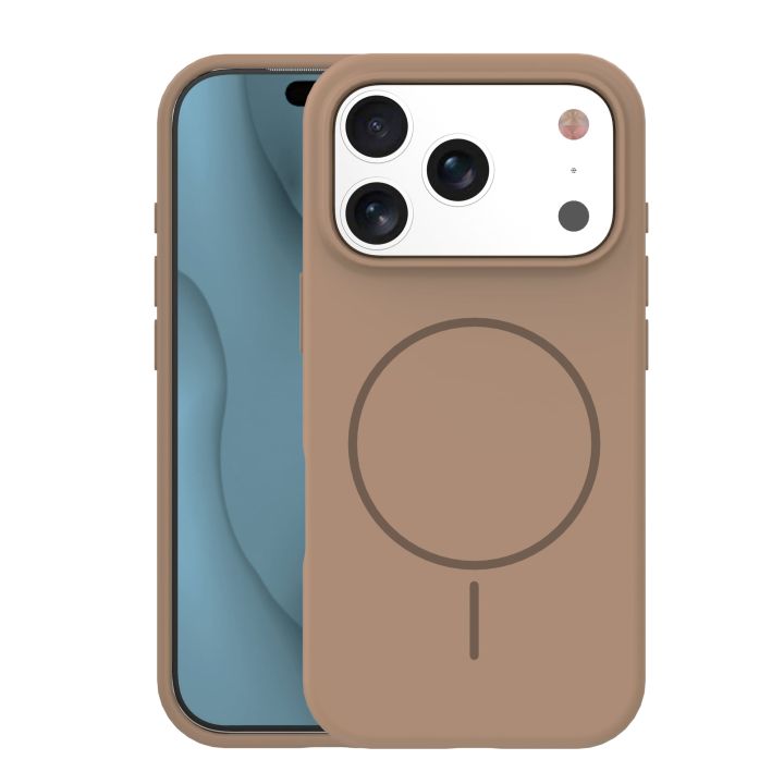 TelForceOne Silicone Thin Mag Back Cover Σιλικόνης Καφέ (iPhone 17 Pro Max)