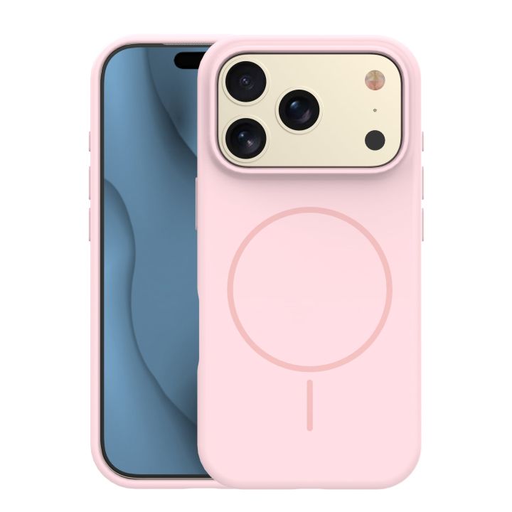 TelForceOne Silicone Thin Mag Back Cover Σιλικόνης Ροζ (iPhone 17 Pro)
