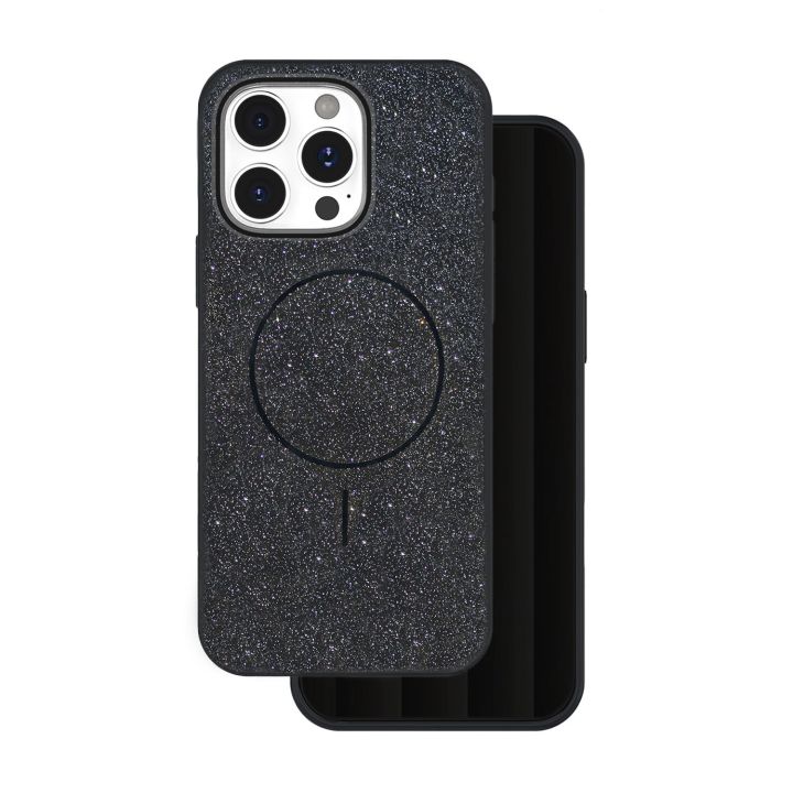 TelForceOne Glitter Thin Mag Back Cover Μαύρο (iPhone 17)