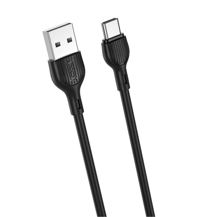 XO NB200 USB 2.0 Cable USB-C male - USB-A Μαύρο 1m (16.005.0138)