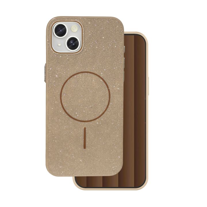 TelForceOne Glitter Thin Mag Back Cover Σιλικόνης / Πλαστικό 2mm Καφέ (iPhone 17 Pro)