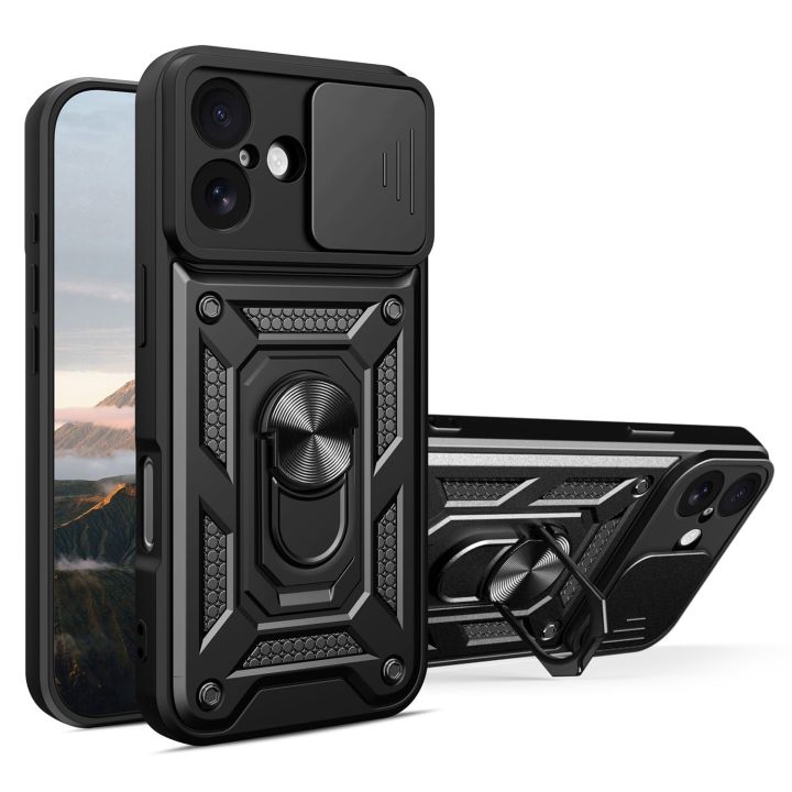 TelForceOne Defender Slide Back Cover Πλαστικό / Σιλικόνης Μαύρο (iPhone 17)