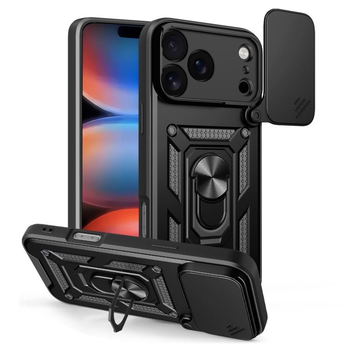TelForceOne Defender Slide Back Cover Πλαστικό / Σιλικόνης Μαύρο (iPhone 17 Pro Max)