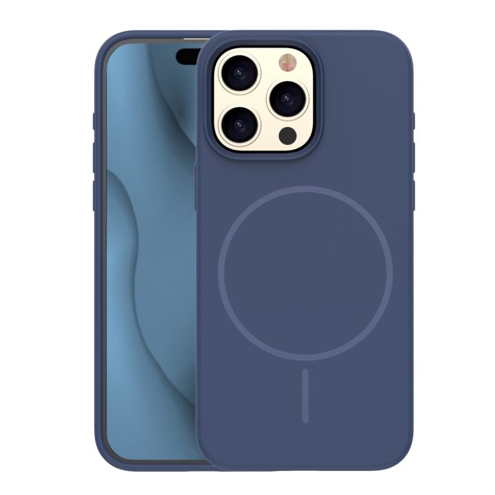 Thin Mag Back Cover Σιλικόνης Μπλε (iPhone 16 Pro)