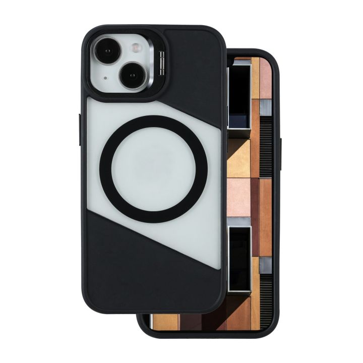 Fusion Mag Back Cover Σιλικόνης Μαύρο (iPhone 14 Pro)