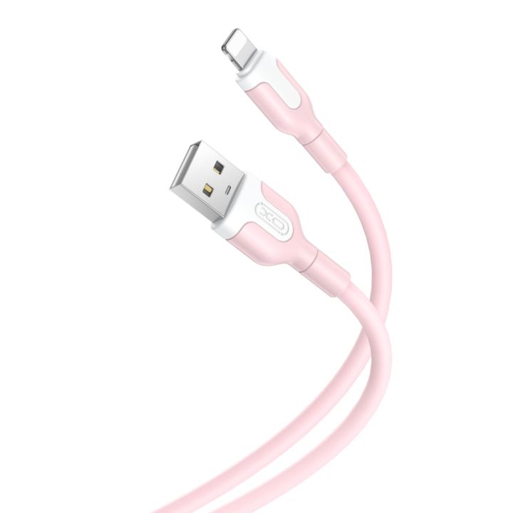 XO NB212 USB to Lightning Cable Ροζ 1m (16.005.0203)