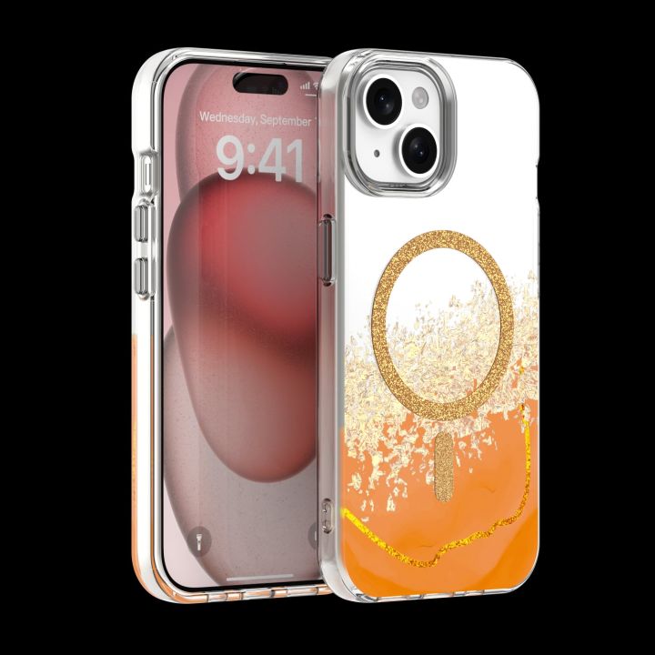 Epoxy Mag Back Cover Πορτοκαλί (iPhone 13)