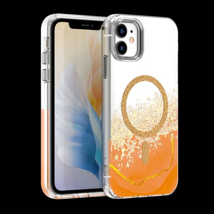 Epoxy Mag Back Cover Πορτοκαλί (iPhone 11)