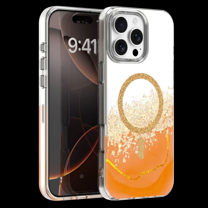 Epoxy Mag Back Cover Πορτοκαλί (iPhone 16 Pro Max)