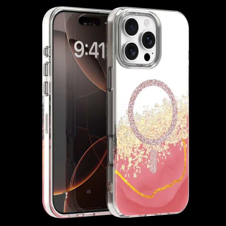 Epoxy Mag Back Cover Ροζ (iPhone 16 Pro)