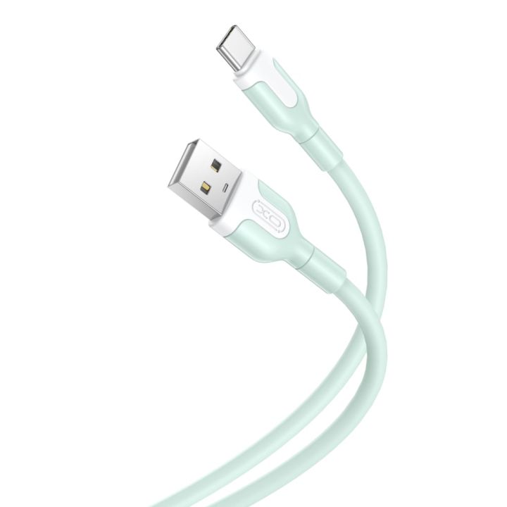 XO NB212 USB 2.0 Cable USB-C male - USB-A Πράσινο 1m (16.005.0207)