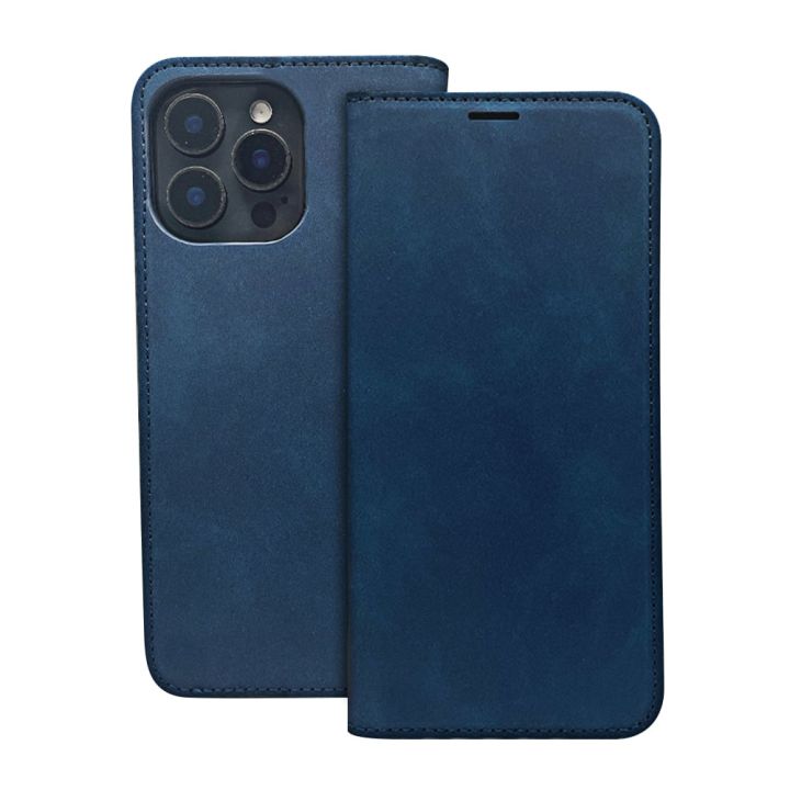 TelForceOne Smart Suede Back Cover Δερματίνης / Σιλικόνης Navy Μπλε (Galaxy S25 Ultra)