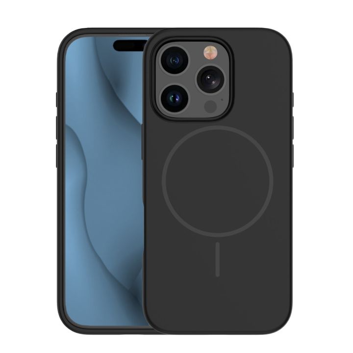 TelForceOne Silicone Thin Mag Back Cover Σιλικόνης Μαύρο (iPhone 14)