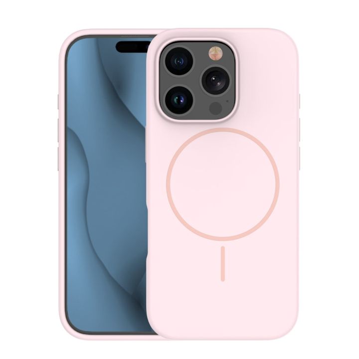 TelForceOne Silicone Thin Mag Back Cover Σιλικόνης Ροζ (iPhone 13)