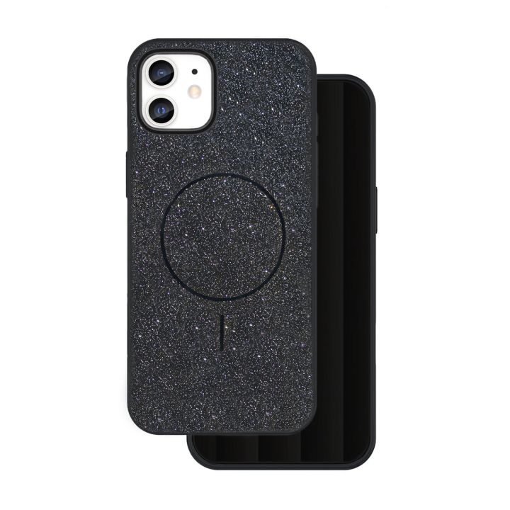TelForceOne Glitter Thin Mag Back Cover Σιλικόνης / Πλαστικό 2mm Ανθεκτικό Μαύρο (iPhone 11)