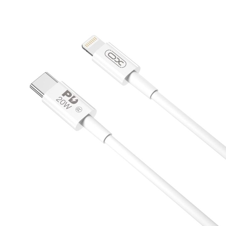 XO NB-Q189A USB-C to Lightning Cable 20W Λευκό 1m (16.005.0285)