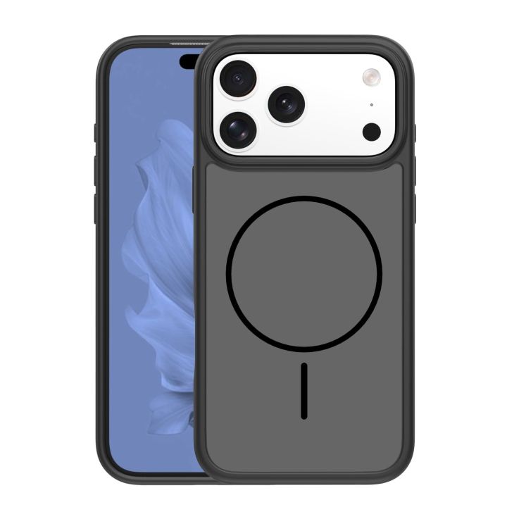 Frame Thin Mag Back Cover Πλαστικό / Σιλικόνης Μαύρο (iPhone 17 Pro Max)