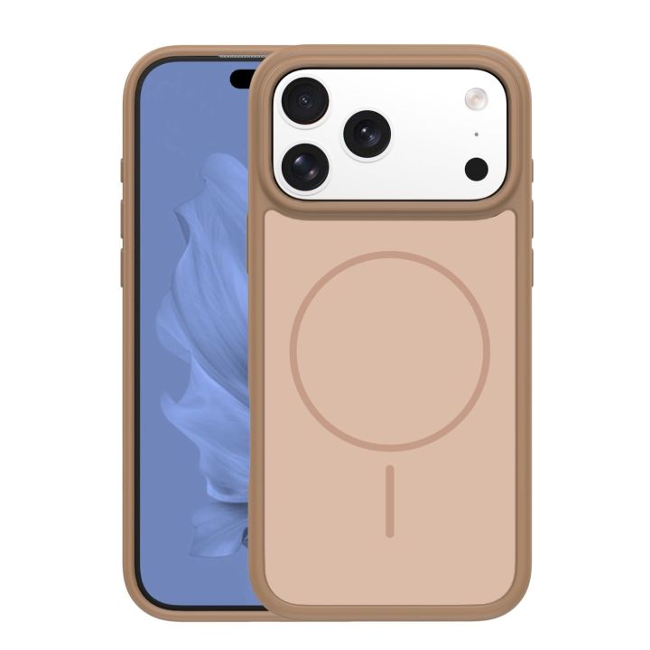 Frame Thin Mag Back Cover Πλαστικό / Σιλικόνης Καφέ (iPhone 17 Pro Max)
