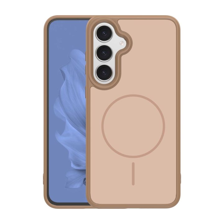 Frame Thin Mag Back Cover Πλαστικό / Σιλικόνης Καφέ (Galaxy S25 FE)