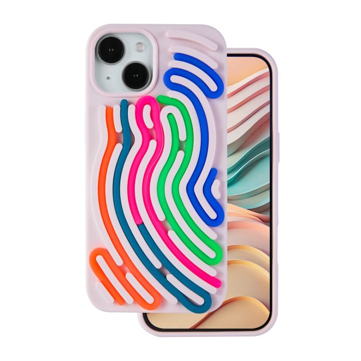 Diy Snake Back Cover Σιλικόνης με Λουράκι Ροζ (iPhone 12 / 12 Pro)
