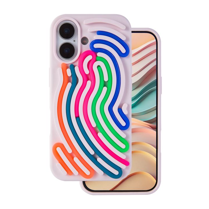 Diy Snake Back Cover Σιλικόνης με Λουράκι Ροζ (iPhone 17)